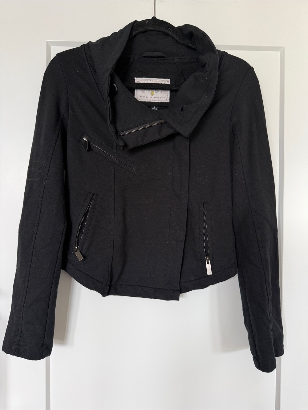 Sugarfly Black Asymmetrical Moto Jacket
